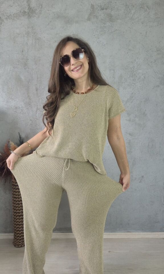 DÜŞÜK KOL TRİKO PANTOLON BLUZ TAKIM